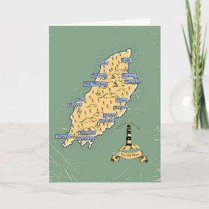 Convite Mapa de viagem ilustrado da Ilha de Man