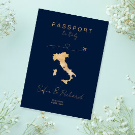Convite Mapa Mundial do Passaporte de Destino de Casamento