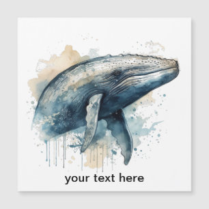 Convite Maravilha da Baleia em Aquarela, personalizado