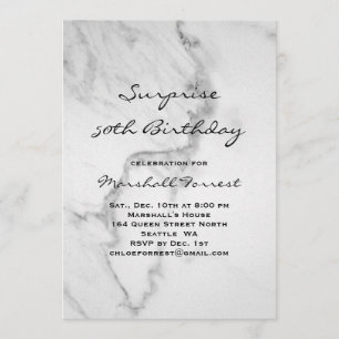 Convite Marble Birthday