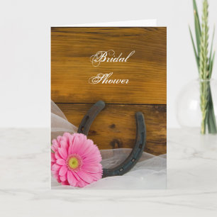 Convite Margarida rosa e Chá de panela Ocidental de ferrad