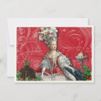 Convite Marie Antoinette para Desserts de Natal