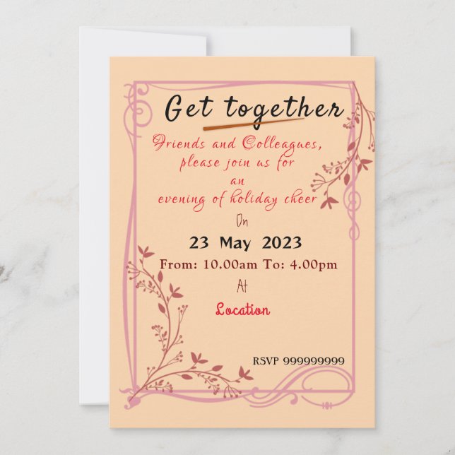 Convite Maroon (Frente)