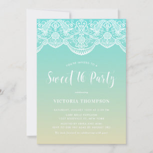 Convite marroquino do doce dezesseis do laço  