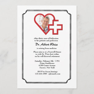 Convite médico da foto do partido de aposentadori