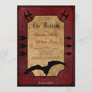 Convite medieval do casamento do dragão da