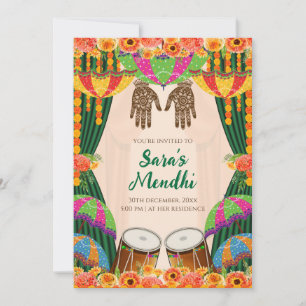 Convite Mehendi Convite digital de Mehendi