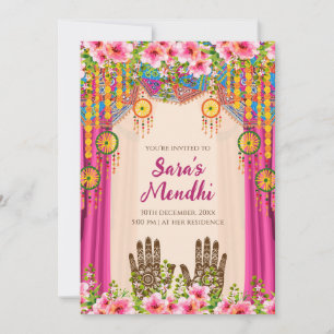 Convite Mehendi Convite digital de Mehndi