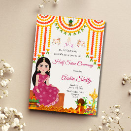 Convite meio saree convite Half sari