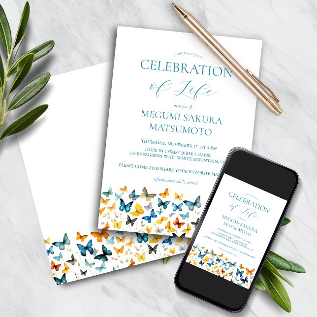 Convite Memorial Butterfly (Criador carregado)