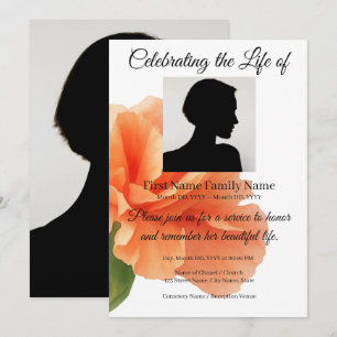Convite memorial de flor