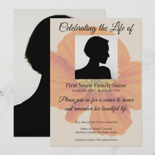 convite memorial para o Orange Poppy