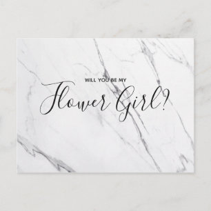 Convite Menina das Flores de Casamento Cartão Postal de