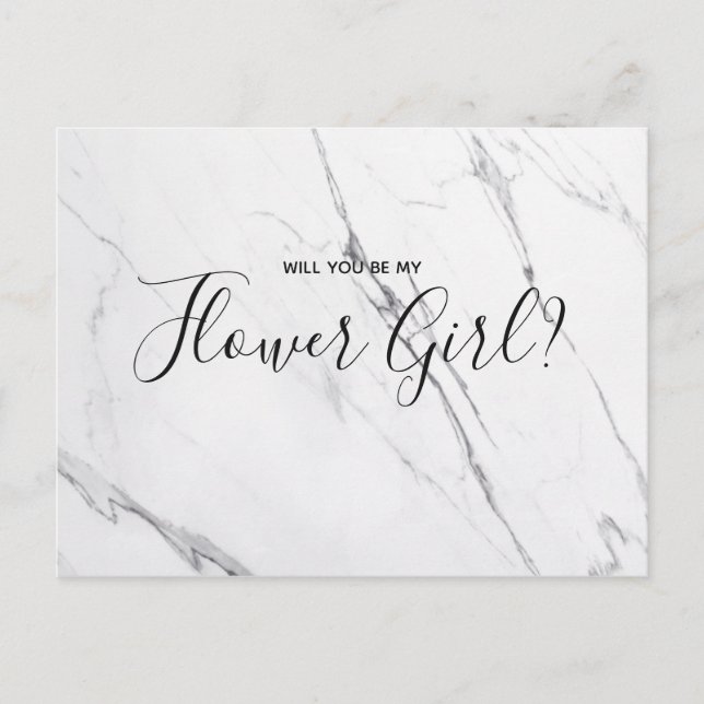 Convite Menina das Flores de Casamento | Cartão Postal de  (Frente)