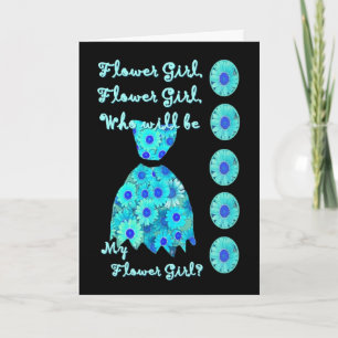 Convite Menina das Flores TURQUESA Vestido