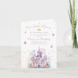 Convite Menina do Castelo da Princesa Aniversário Festa de