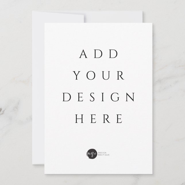 Convite / Menu / Cartão Plano 13" x 18" (Frente)