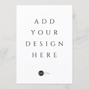 Convite / Menu / Placa Plana de 5" x 7"