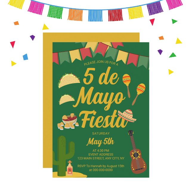 Convite Mexicano 5 de Mayo Fiesta (Mexican 5 de Mayo Fiesta Invitation
)