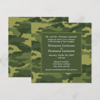Convite Militar de Casamento Camo