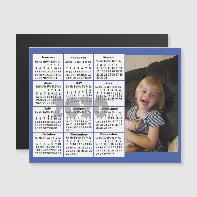 Convite Mini Calendário de Fotografias a Cores Personaliza (Frente/Verso)