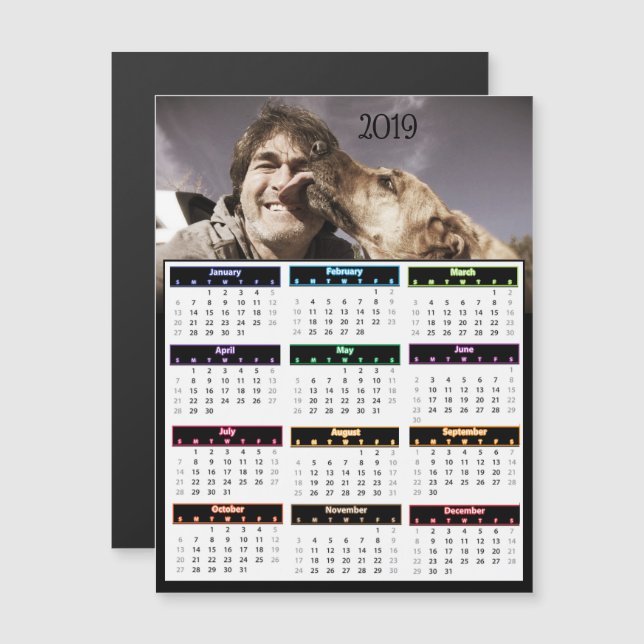 Convite Mini Calendário de Fotos Personalizadas 2019 (Frente/Verso)