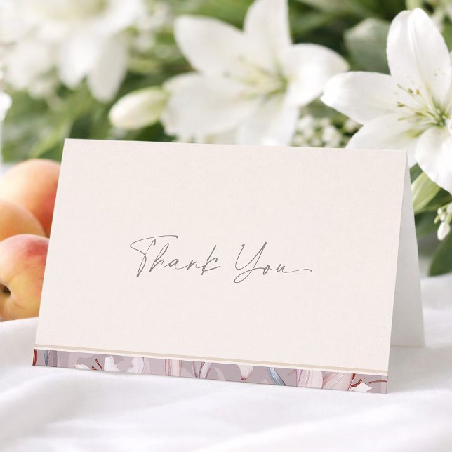 Convite Minimal Wedding Thank You Card  (Criador carregado)