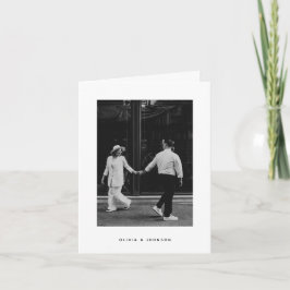 Convite Minimalist Photo Folded Wedding