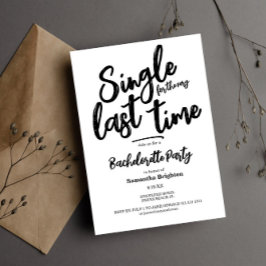 Convite minimalista à Festa de solteira