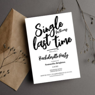 Convite minimalista à Festa de solteira