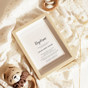 Convite Minimalista ao Batismo Infantil