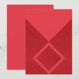 Convite Minimalista Diamante Vermelho Ousado – Per
