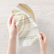 Convite Minimalista Luxo em Ouro