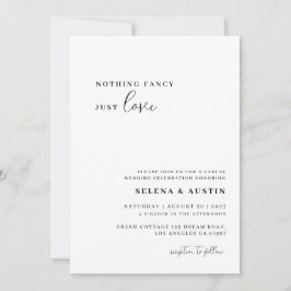 Convite Minimalista Nada de Extravagâncias, Apenas