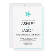 Convite Minimalista para Casamento de Praia de Sta