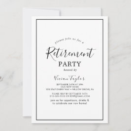 Convite Minimalista para Festa de Aposentadoria