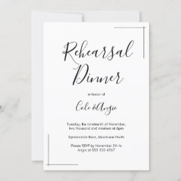 Convite Minimalista para Jantar de Ensaios