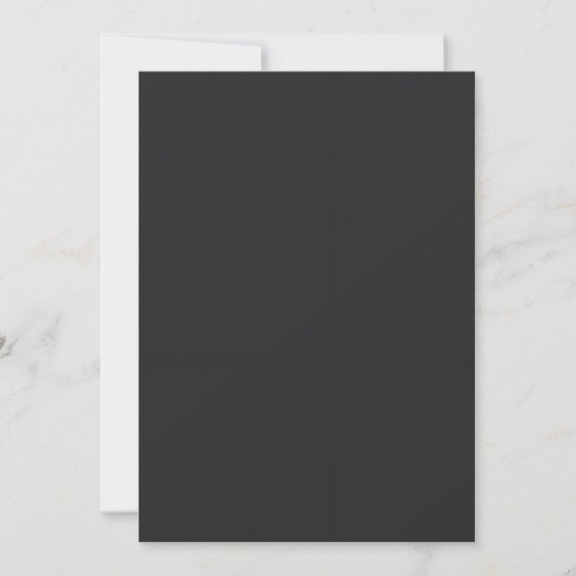 Convite Minimalista Preto Moderno Elegante Escuro  (Frente)
