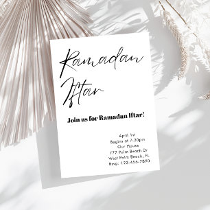 Convite Minimalista Ramadan Iftar