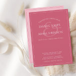Convite Mínimo de Casamento de Script Rosa Magenta<br><div class="desc">Mínimo de Convite para Casamento de Script Rosa Magenta. Estique seus convidados de casamento com este convite de casamento rosa da moda fuchsia apresentando um belo roteiro rosa em um fundo rosa magenta. Este Convite tem um design cor-de-rosa-quente espantoso, com vibrações modernas e mínimas, perfeito para o seu casamento simples,...</div>
