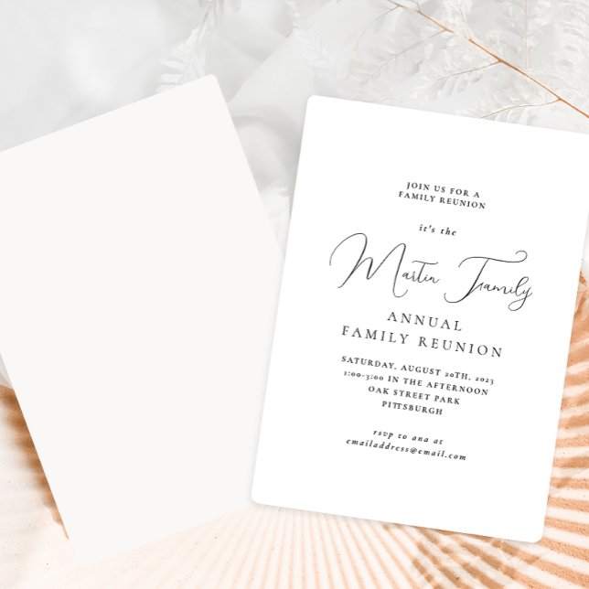 Convite Mínimo de Reunião da Família Clássica (Criador carregado)