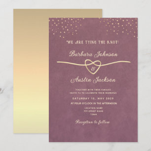 Convite Mínimo Moderno para Casamento de Mauve Rox