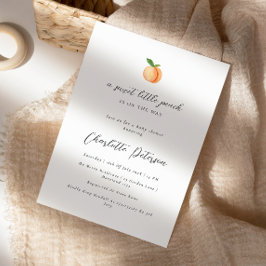 Convite Mínimo para Chá de fraldas Peach