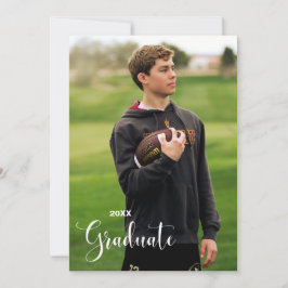 Convite Mínimo para Graduação e Recepção de Fotos