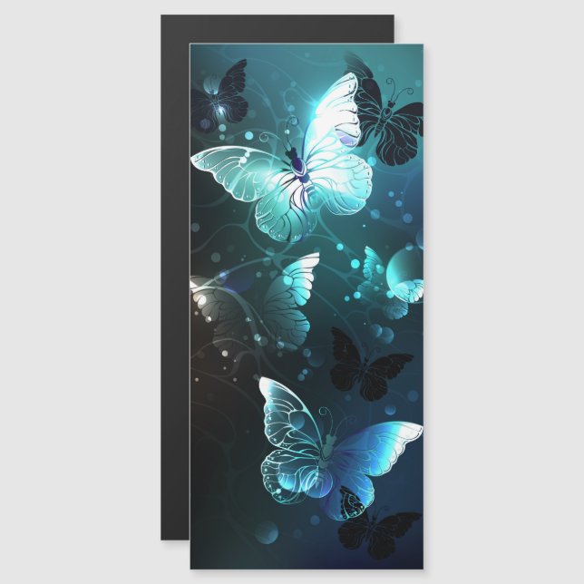 Convite Mint Night Butterflies (Frente/Verso)