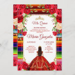 Convite Mis Quince Mexicano Burgundy<br><div class="desc">Burgundy Mexicana Mis Quince InvitationMis Quince Anos,  15 Birthday</div>