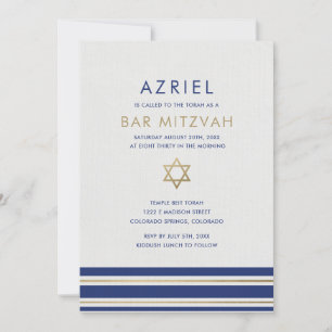 Convite Mitzvah para Bar de Tallit Moderno