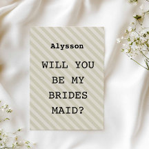 Mocha Stripe "Você Será Minha Porta-Pontas?" Propo