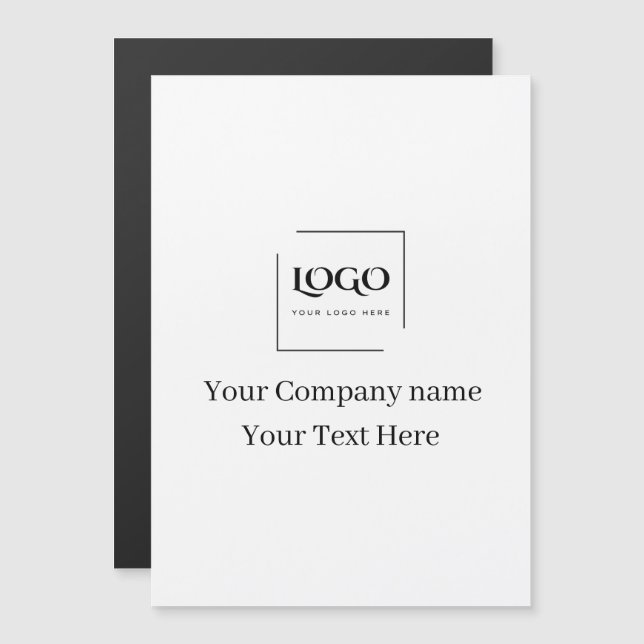 Convite Modelo de logotipo personalizado elegante (Frente/Verso)