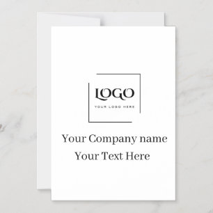 Convite Modelo de logotipo personalizado elegante